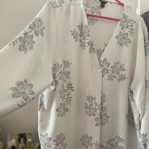 Ann Taylor two blouses white and gray XL
